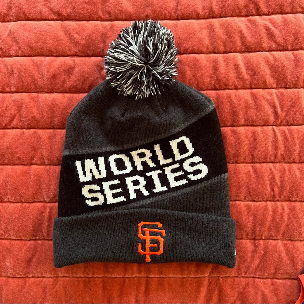 Nike San Francisco Giants World Series Beanie Puffball Hat Unisex